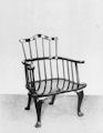 Mahoniowe angielskie krzeso z XVIII wieku - zdjcie sprzed 1945 roku